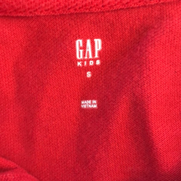 122. KIDS GAP KIDS red polo short sleeve cotton t-shirt - Picture 3 of 7